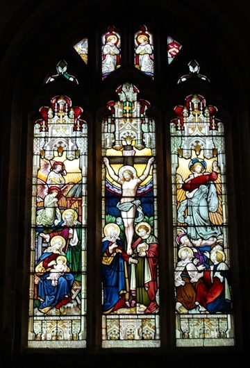 The stained glass East window