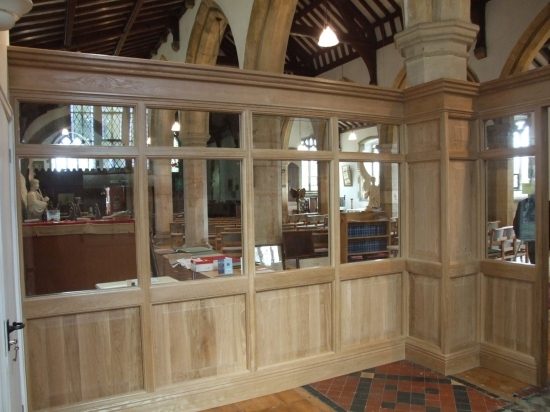View from the welcome area looking into the church