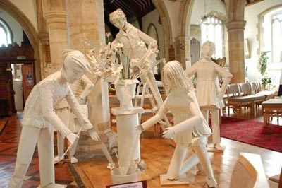 A paper sculpture made for the flower festival